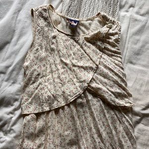 Nursing friendly floral cotton dress